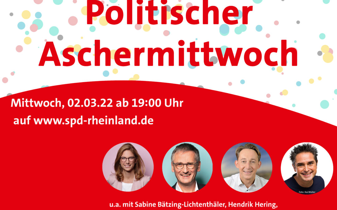 1. Digitaler Politischer Aschermittwoch der SPD Rheinland